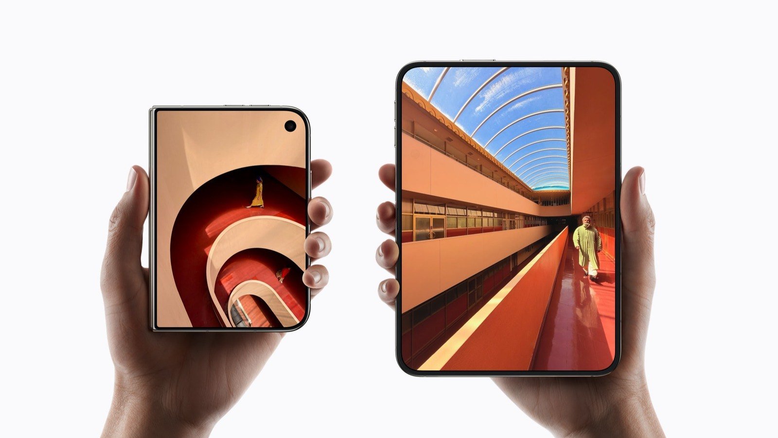 Apple 官方產品圖:iPhone Duo 外螢與內螢顯示尺寸